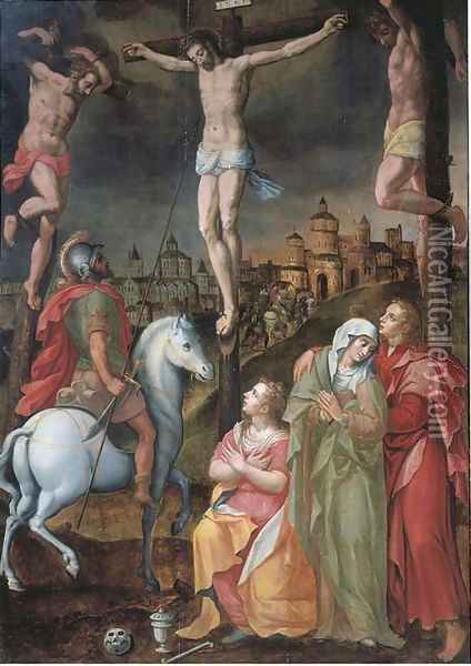 The Crucifixion Oil Painting - Antonius Claeissens