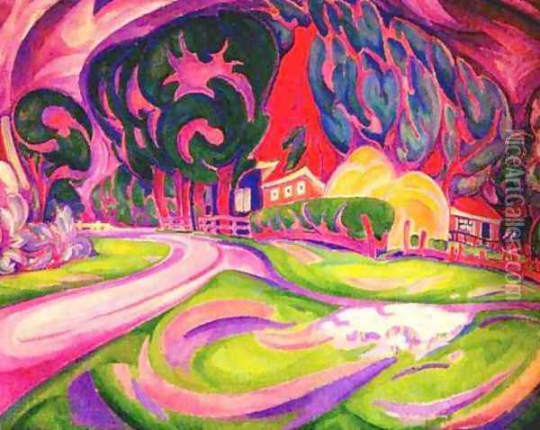 Country Road, Bergen Oil Painting - Leo Gestel