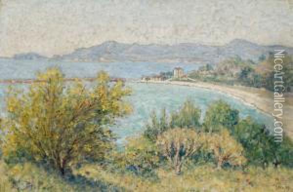 View At Themediterranean Sea Oil Painting - William Degouve de Nuncques