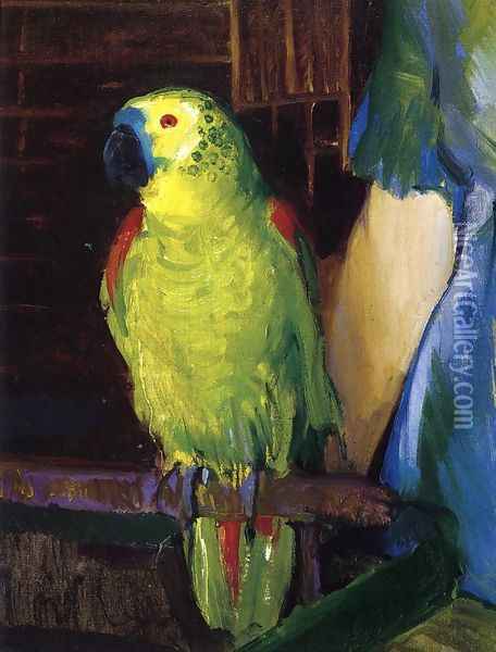 Parrot Oil Painting - George Wesley Bellows