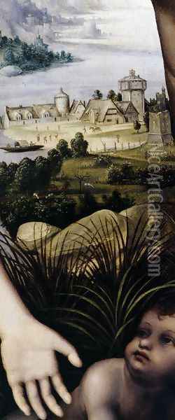 Leda and her Children (detail) c. 1520 Oil Painting - Giampietrino