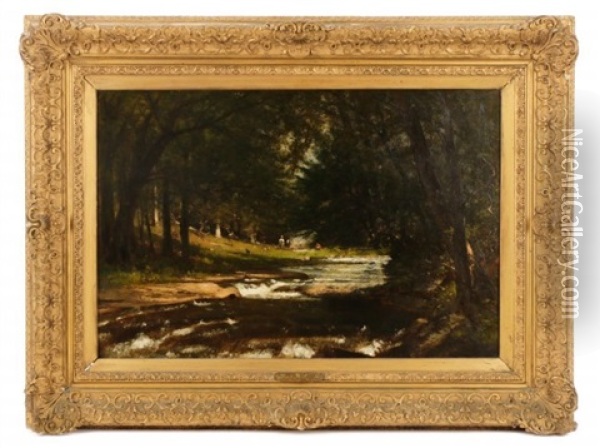Blue Ridge Mountains Scene Oil Painting - Worthington Whittredge