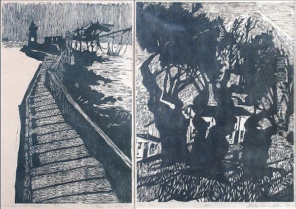 Olive Trees, 1962; Vallarius, 1961; Castiglione, 1962 Oil Painting - A. Martin