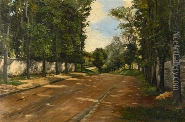 Route A Mortefontaine Oil Painting - Louis Abel-Truchet