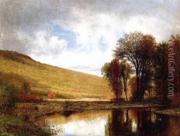 Autumn on the Deleware Oil Painting - Thomas Worthington Whittredge
