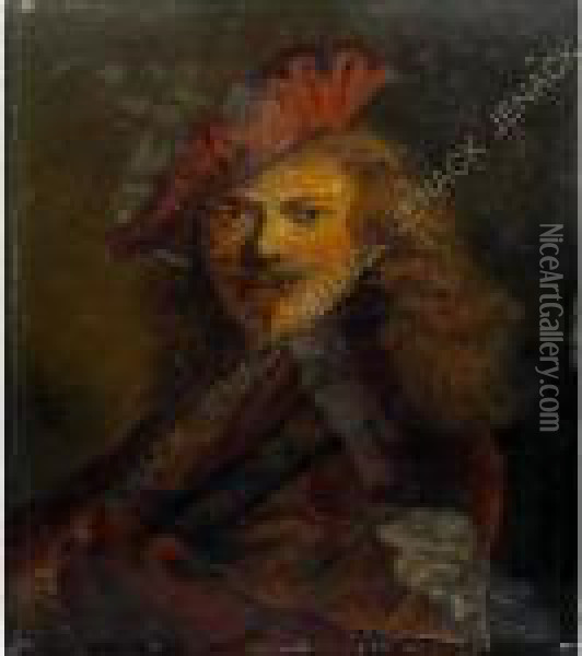 Portrait Of A Gentleman Oil Painting - Rembrandt Van Rijn