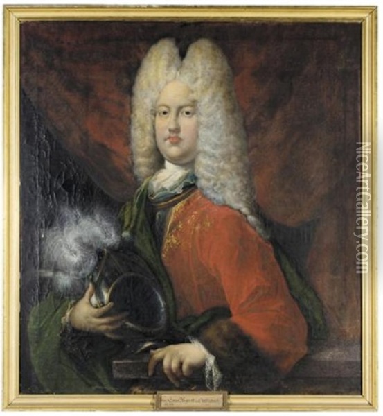 Portrait Of Prince Enno Of East Friesland Oil Painting - Johann Conrad Eichler