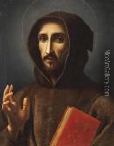 St. Francis Of Assisi Oil Painting - Carlo Dolci