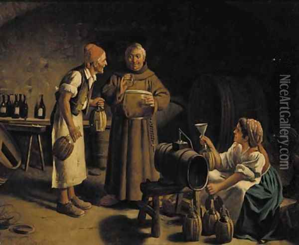 The wine taster Oil Painting - Jan de Beer