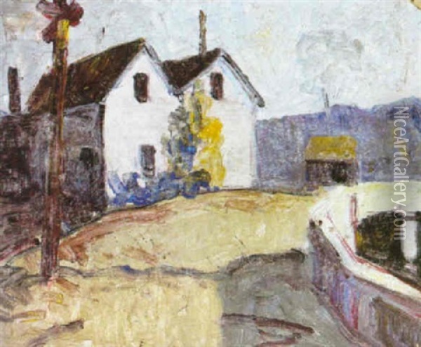 Tiburan And Belvedere Laundry Company Oil Painting - Selden Connor Gile