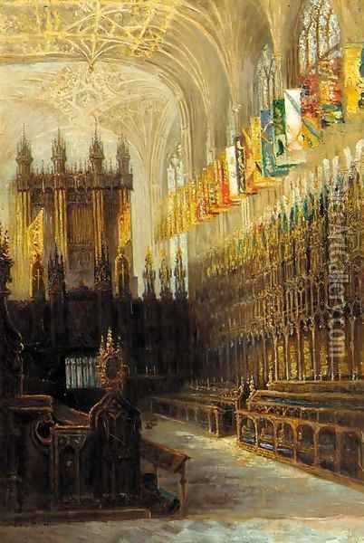 St. George's Chapel, Windsor Oil Painting - English School