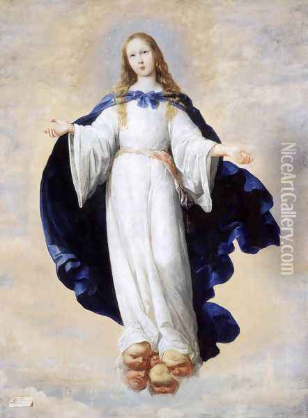 The Immaculate Conception 1661 Oil Painting - Francisco De Zurbaran