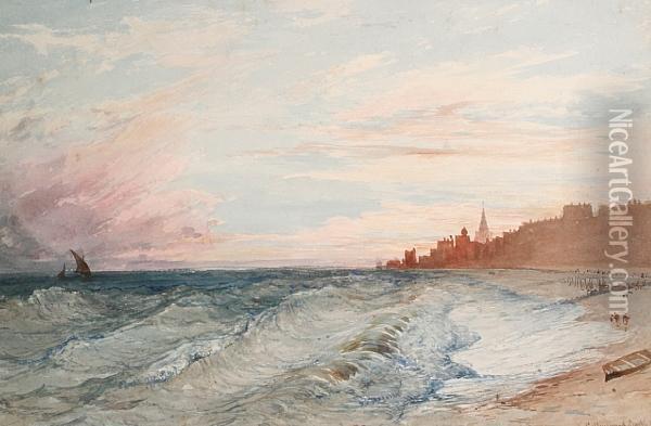 Beach Scene Oil Painting - William Collingwood Smith