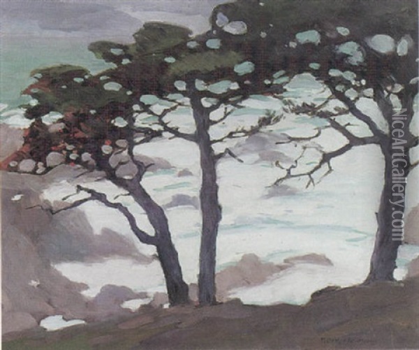 Rainy Day, Cypress Oil Painting - Mary Deneale Morgan