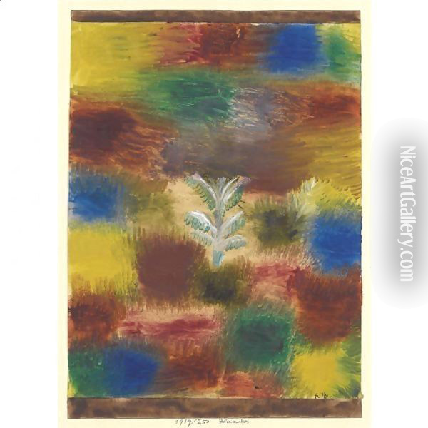 Baumchen (Kleiner Baum Im Gebusch) Oil Painting - Paul Klee