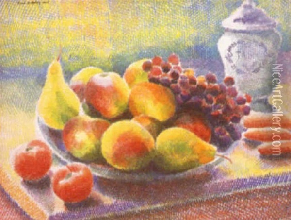 Nature Morte Aux Fruits Oil Painting - Pierre De Belay