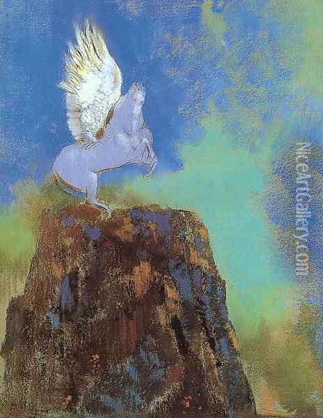 Pegasus 1900 Oil Painting - Odilon Redon