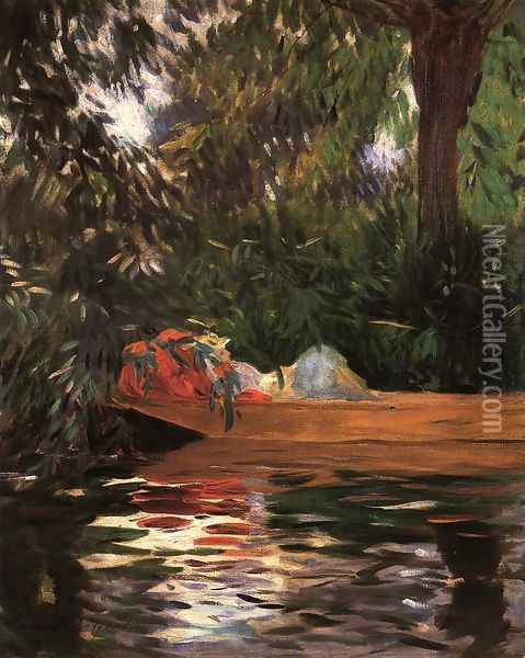Under the Willows Oil Painting - John Singer Sargent