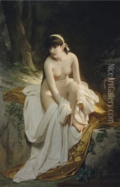 After The Bath Oil Painting - Andrei Franzowitsch Belloli