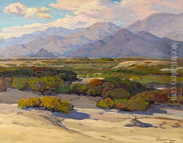 Desert Floor, Indio, California Oil Painting - Fred Grayson Sayre
