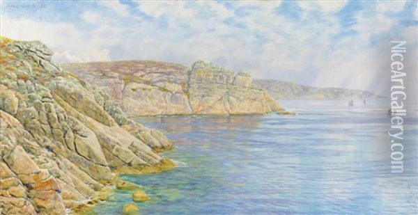 Logan Bay Oil Painting - John Brett
