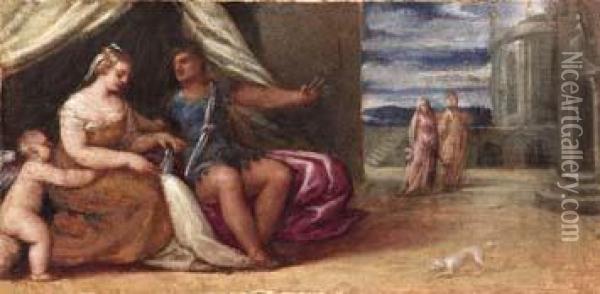 Scena Mitologica Oil Painting - Andrea Meldolla Schiavone
