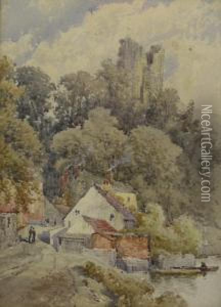 'knaresborough', Watercolour Signed Titled And Dated 1894 Oil Painting - William James Boddy