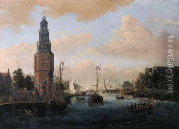A View Of The Oude Schans Oil Painting - Jacobus Storck
