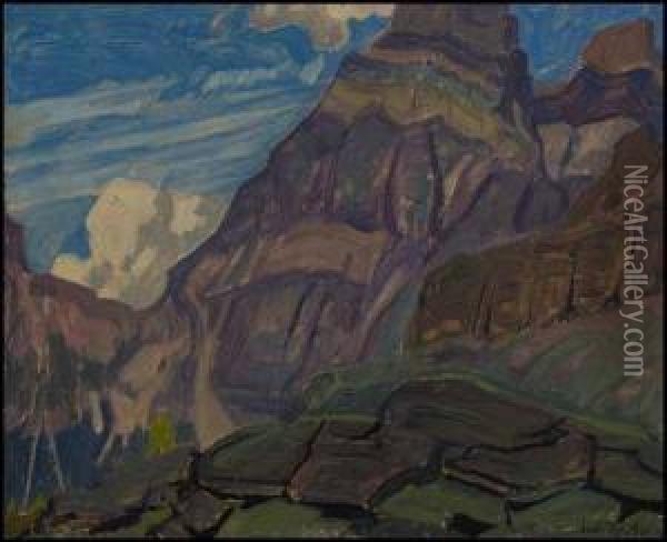 Mt. Huber, Lake O'hara Oil Painting - James Edward Hervey MacDonald