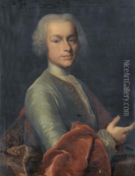 Portrat Des Franz Christoph Muller Oil Painting - Johann Rudolf Daelliker
