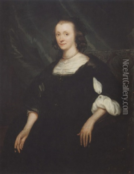 Portrait Of Lydewina Teding Van Berkhout Oil Painting - Jan de Baen