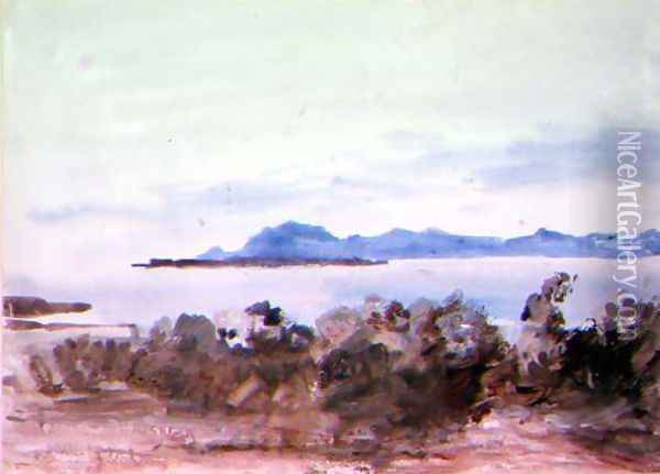 Across the Bay Oil Painting - Hercules Brabazon Brabazon