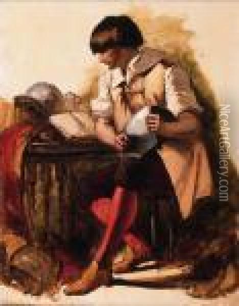 The Armourer Oil Painting - Sir John Everett Millais