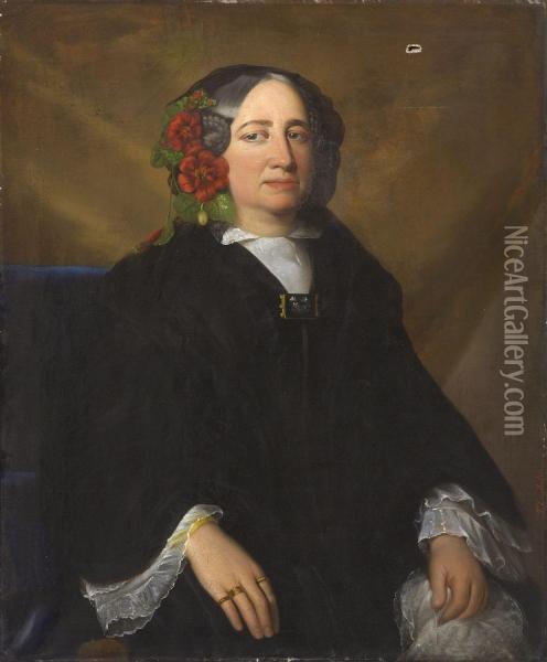 Damenportrat Oil Painting - Johann Andreas Engelhart