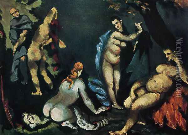 The Temptation Of Saint Anthony 3 Oil Painting - Paul Cezanne