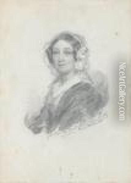 Portrait De < Miss Margareth Louis Hay > Oil Painting - Franz Xavier Winterhalter