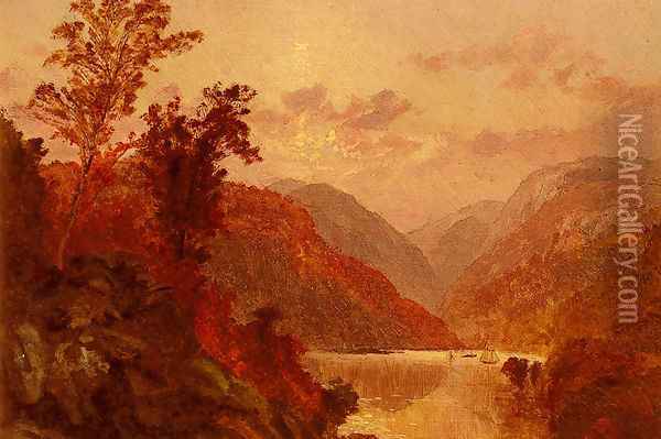 In The Highlands Of The Hudson Oil Painting - Jasper Francis Cropsey