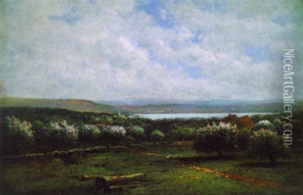 A View Of The Lake Oil Painting - John Bunyan Bristol