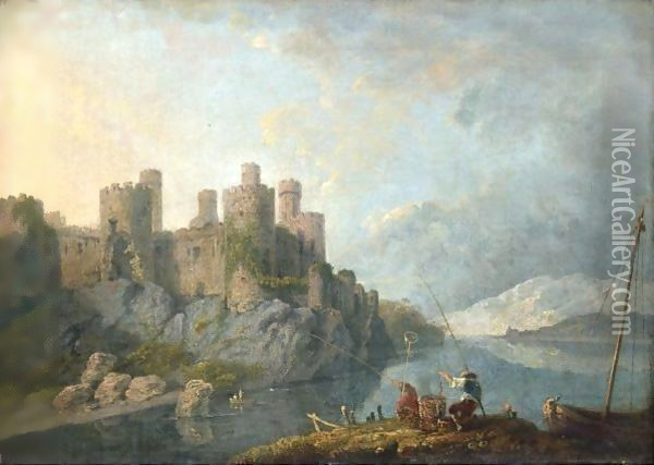 View Of Conway Castle Oil Painting - John Inigo Richards