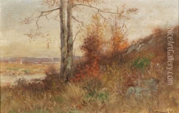 Autumn Colors Oil Painting - Joseph H. Greenwood