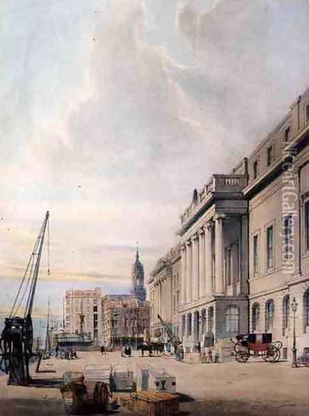 The Custom House, 1842 Oil Painting - Thomas Shotter Boys