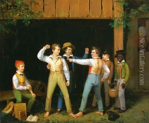 School Boys Quarreling 1830 Oil Painting - William Sidney Mount