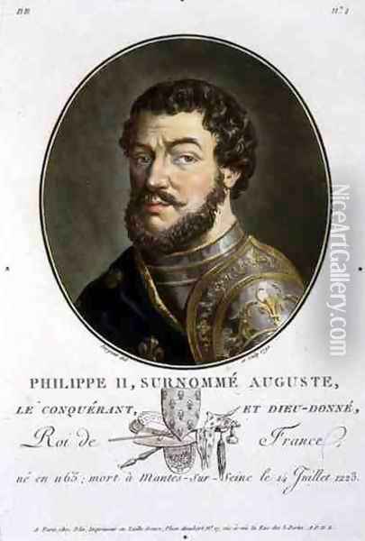 Portrait of Philip II, Called Augustus, King of France 1165-1223, 1790 Oil Painting - Antoine Louis Francois Sergent-Marceau