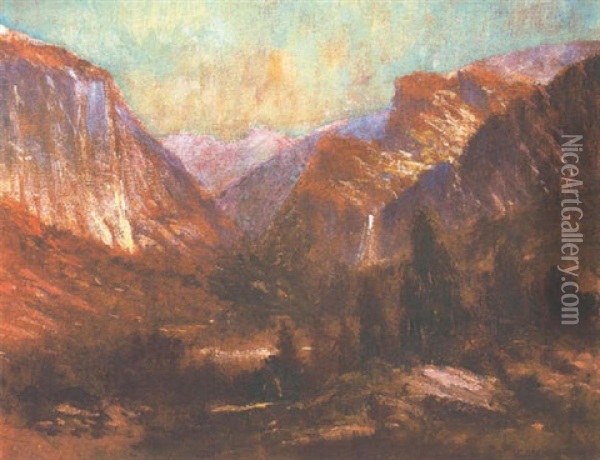 Yosemite Oil Painting - Charles Chapel Judson