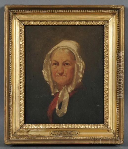 Portrait Of Mrs. Alexander Hamilton Oil Painting - John Wesley Jarvis