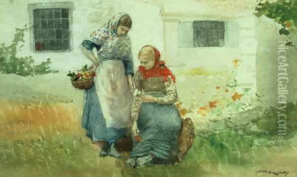 Picking Flowers 1881 Oil Painting - Winslow Homer