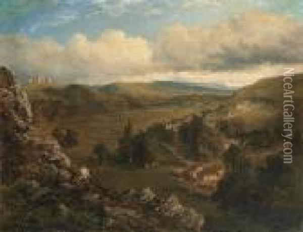 Clevedon, Somerset Oil Painting - Edmund John Niemann, Snr.