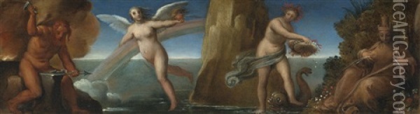 The Four Elements Oil Painting - Girolamo da Carpi