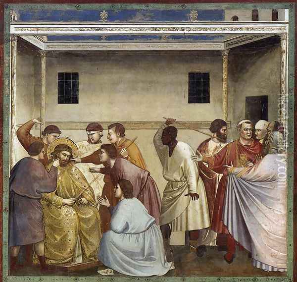 No. 33 Scenes from the Life of Christ- 17. Flagellation 1304-06 Oil Painting - Giotto Di Bondone