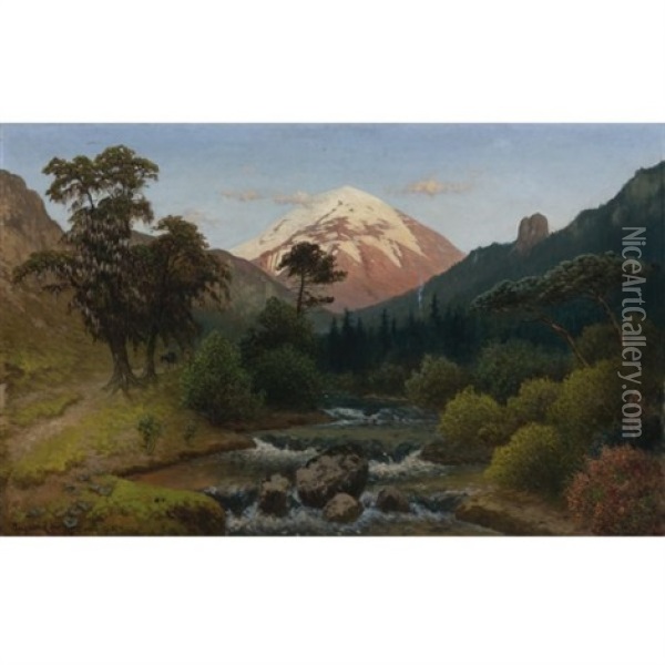 Pico De Orizaba Oil Painting - August Loehr